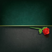 Abstract Grunge Background With Red Rose