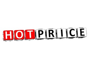 Poster - 3D Hot Price Button Click Here Block Text