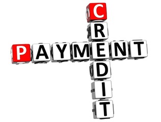 Poster - 3D Credit Payment Crossword