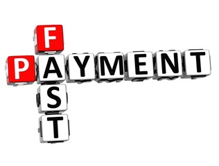 Leinwandbilder - 3D Fast Payment Crossword
