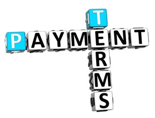 Leinwandbilder - 3D Terms Payment Crossword