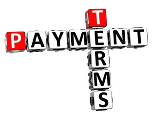 Poster - 3D Terms Payment Crossword