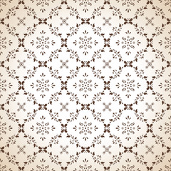 Seamless paisley wallpaper in brown