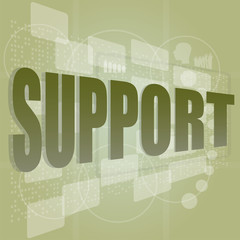 Poster - words support on digital screen, it concept