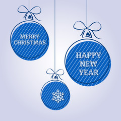 blue vintage christmas text 2