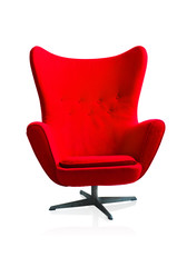 modern red chair