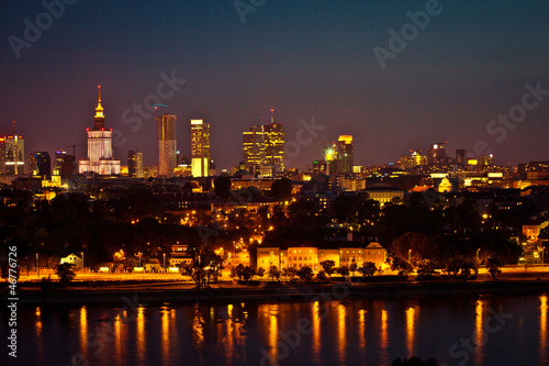 Nowoczesny obraz na płótnie panorama warszawy