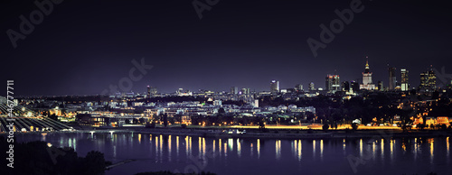 Naklejka ścienna panorama warszawy