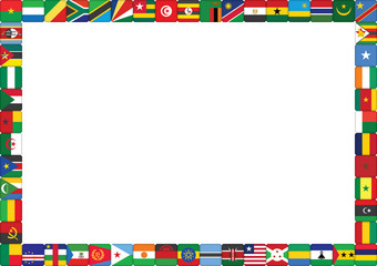 Wall Mural - frame made of african countries flags