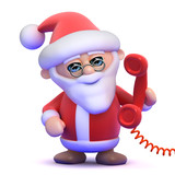Fototapeta  - Santa answers all phone enquiries personally