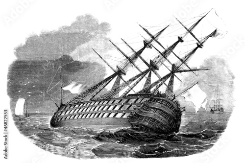 Nowoczesny obraz na płótnie Sailing Ship - 18th century