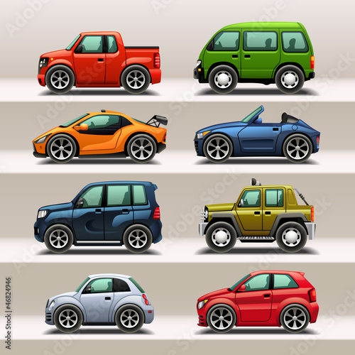 Naklejka na szafę car icon set