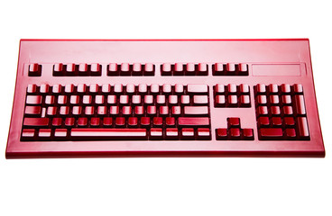 Keyboard of red color