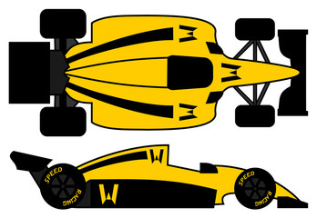 Sticker - Retro racing car