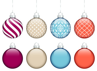 Poster - Set of Christmas Balls Colors