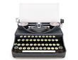 Retro vintage typewriter with paper, room for text