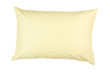 pillow with yellow pillow case on white background