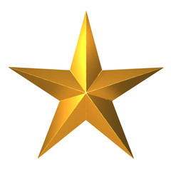 3d gold star