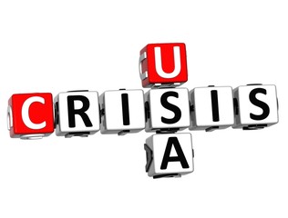 Aufkleber - 3d usa crisis crossword