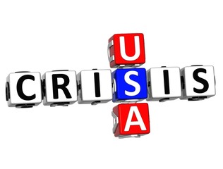 Aufkleber - 3d usa crisis crossword