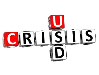 Aufkleber - 3d usd crisis crossword
