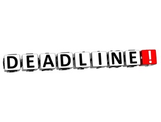 Poster - 3D Deadline Button Click Here Block Text