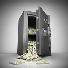 Bank Safe With Money