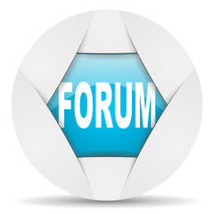 Aufkleber - forum round blue web icon on white background