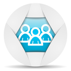 Aufkleber - forum round blue web icon on white background