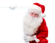 © Subbotina Anna - Santa Claus holding Banner with Space for Your Text