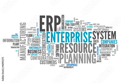 Fotografie, Obraz Word Cloud "Enterprise Resource Planning"