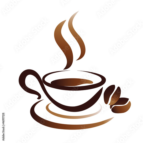 Fototapeta na wymiar vector sketch of coffee cup, icon