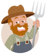 Farmer - Vector Character Illustration