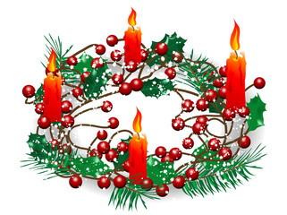 Poster - Christmas wreath