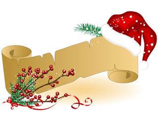 Wall Mural - Christmas parchment