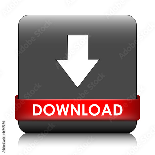 Fotografía DOWNLOAD Web Button (internet downloads upload click here red)