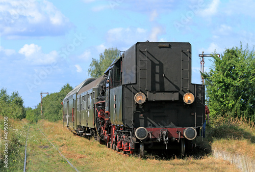 Fototapeta na wymiar Steam train at the station