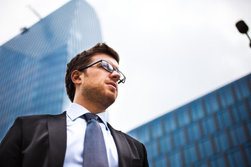 Sticker - Handsome businessman portrait