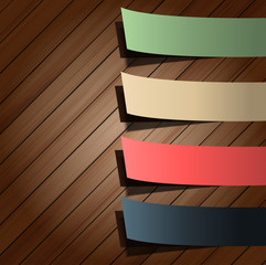 Poster - Colorful presentations sticker on wood