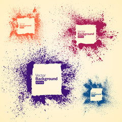 Aufkleber - Color frames in a grunge