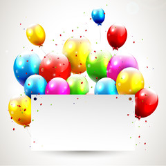 Wall Mural - Modern birthday background with place for text