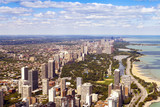 Fototapeta Nowy Jork - Chicago Downtown Aerial View