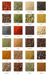 Different spices isolated on white background. Large Image