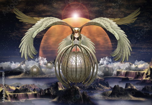 Plakat na zamówienie Bird Of Paradise - Fantasy Scene