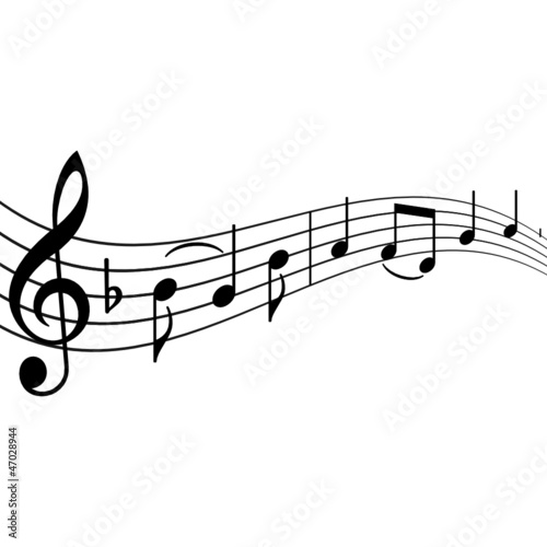Fototapeta do kuchni Musiknoten mit Textfreiraum