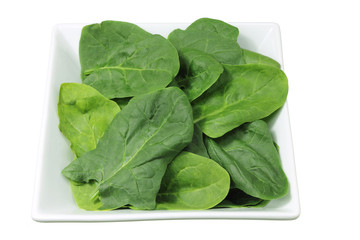 Wall Mural - Bowl of Spinach Leaves