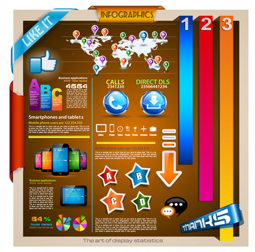 Infographic with a lot of design elements