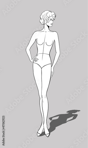 Female Fashion Figurine Stock Vektorgrafik Adobe Stock