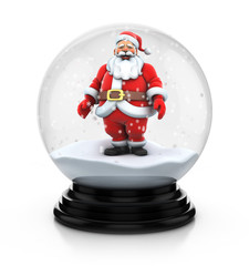 Poster - santa claus in snow dome