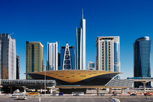 Jumeirah Lakes Towers Area And The New Metro Station, Dubai, UAE